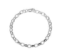 jewellerybox Sterling Silver 6 Inch Belcher Chain Charm Bracelet
