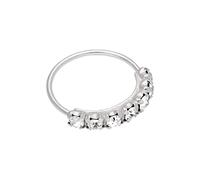 jewellerybox Sterling Silver 7 CZ Pave 10mm 24Ga Nose Ring