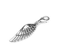 jewellerybox Sterling Silver Angel Wing Clip on Charm