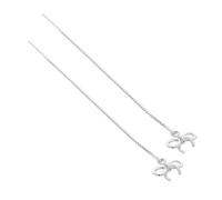 jewellerybox Sterling Silver Bow Pull Through Earrings