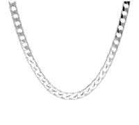 jewellerybox Sterling Silver Diamond Cut Curb Chain Necklace 16-18 Inches
