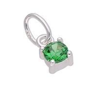 jewellerybox Sterling Silver Emerald CZ May Birthstone Claw Charm