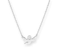 jewellerybox Sterling Silver Flying Ghost Necklace on 18 Inch Chain