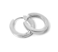 jewellerybox Sterling Silver Heavy Plain Square Tube 16mm Huggie Earrings