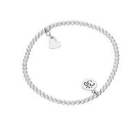 jewellerybox Sterling Silver Hindu Om Symbol Stretchy Bead Bracelet