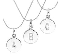 jewellerybox Sterling Silver Initial Letter R Necklace - 16 Inches - No Colour