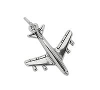 jewellerybox Sterling Silver Jumbo Jet Charm