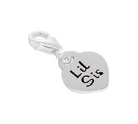 jewellerybox Sterling Silver Little Sister Heart Clip on Charm