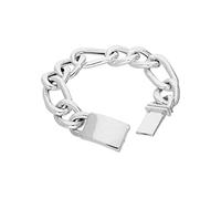 jewellerybox Sterling Silver Mens Thick Heavy 8 Inch Hollow Chain Bracelet w Clasp