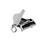jewellerybox Sterling Silver Opening Grand Piano Charm