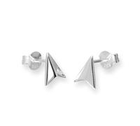 jewellerybox Sterling Silver Paper Plane Stud Earrings