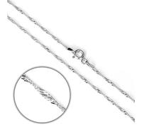 jewellerybox Sterling Silver Singapore Chain 18"