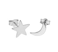 jewellerybox Sterling Silver Star & Moon Stud Earrings