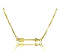 jewellerybox Yellow Gold Dipped Sterling Silver 16 Inch Arrow Necklace Chain