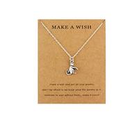 jewelleryjoy Make a Wish Gift Card Monkey Necklace Chain Choker in Organza Bag