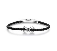 jewelora Personalised Infinity Couples Matching Bracelets for His and Her Engraved Name Bracelets for Boyfriend Girlfriend Rope Braided Bracelet for Husband Wife Men Women (Women)