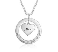 jewelora Personalized Name Necklace 925 Sterling Silver Tree of Life Pendant Family Necklace Gift for Women Mother Grandma Wife Friends (Style 3)