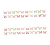 jewelry 20 Pcs Gradient Color Colorful Butterfly Flatback Jewelry Ornament Hair Clip Phone Case Cabochons Pendant Clasp for Necklace DIY Craft Materials Photo Frame Resin Charm jewelry