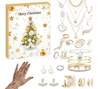 Jewelry 2024-24 Day Countdown To Christmas Calendar - Trendy Jewelry Set Each Day A Unique Piece Of Fashion Jewellery Will Be Presented