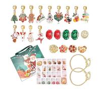 Jewelry Advent Christmas Countdown - Bracelets Charm for 24 Days | Jewelry Charm Accessory Sets,For Teenage Girls for Festive Occasions Home Craft Activity