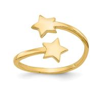 Jewelry Affairs Real Solid Yellow Gold Star Design Toe Ring