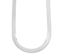 Jewelry Affairs Sterling Silver Imperial Herringbone Chain Necklace, 8mm, 20"