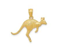 Jewelry Affairs Yellow Gold Kangaroo Charm Pendant, 17x24mm