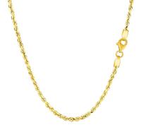Jewelry Affairs Yellow Real Gold Filled Solid Rope Chain Necklace, 2.1mm, 20"