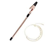 Jewelry Auxiliary Tool | Crocodile Teeth Design Metal Bracelet Pusher Helper, Crocodile Tooth Design Jewelry Assistance Tool for Mu Note Clip, Rose Gold, Consulte la descripción, See description