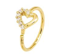 Jewelry Avalanche 20G 14K Yellow Gold 8mm Unisex Diamond Simulated Cubic Zirconia Heart Nose Ring 14 KNH36HRT-CZYG