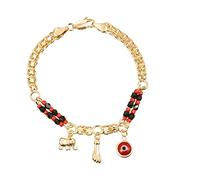 jewelry Azabache Evil Eye Elephant Bracelet 14K Gold Plated Elephant Gifts for Women Protection Jewelry, Copper, no gemstone Bracelet