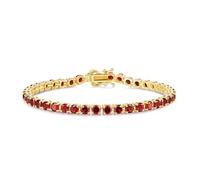 jewelry Birthstone Bracelet Gold Tennis Bracelets 925 Sterling Silver Fine Jewelry Wedding Bridal Prom Birthday Gift for Women Her, Length 7.9 Inch Width 4mm Bracelet