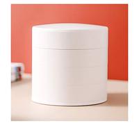 Jewelry Box 360°Rotating Jewelry Box 4 Layers Jewelry Organizer Box Rhombus Design Rings Necklace Bracelet Earrings Jewelry Holder 3.9x3.9in Jewelry case Organizer (Color : Jewelry Box with lid A)
