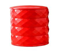 Jewelry Box 360°Rotating Jewelry Box 4 Layers Jewelry Organizer Box Rhombus Design Rings Necklace Bracelet Earrings Jewelry Holder 3.9x3.9in Jewelry case Organizer (Color : Jewelry Box with lid A)