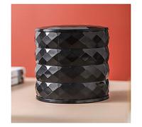Jewelry Box 360°Rotating Jewelry Box 4 Layers Jewelry Organizer Box Rhombus Design Rings Necklace Bracelet Earrings Jewelry Holder 3.9x3.9in Jewelry case Organizer (Color : Jewelry Box with lid A)