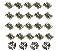 Jewelry Box Hardware 20 Pieces 20x25mm Hinges Antique Small Butterfly Hinges Bronze Engraving Design Box Hinges for Crafts Wooden Box Gift Box Hinges Cabinet Drawer Jewelry Box and 80 Screws