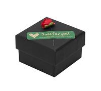 Jewelry Box Rose Sunflower Design Small Kraft Paper Box for Rings Pendants Earrings Necklaces Ideal for Christmas Holiday Anniversary Wedding Birthday Necklace Earring Holder (D, One Size)