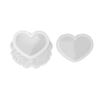 Jewelry Box Silicone Mold Heart Shape DIY Storage Box Fun Life Silicone Material Easy to Clean Reusable