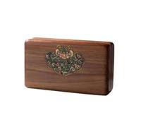 Jewelry Box Small Portable Storage Box Creative Lacquer Painted Walnut Jewelry Box Jewelry Organizer Box