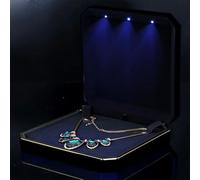 Jewelry Box with LED for Necklace - Elegant Gift Case with Velvet Interior - Gift Idea for Wedding, Birthday, Valentine's Day, Mother's Day, Christmas