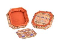 Jewelry Box With Lid, Pendant, Bracelet, Storage, Jade, Cultural Relics Display, Amber, Agate, Brocade(Color 4)