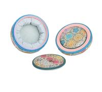 Jewelry Box With Lid, Pendant, Bracelet, Storage, Jade, Cultural Relics Display, Amber, Agate, Brocade(Grey)