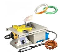 Jewelry Buffer Polisher 950W, Mini Table Saw for DIY Gem Stone Rock Grinding, Lapidary Equipment, 800-12000r/min for Woodworking Projects