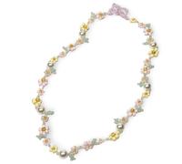 Jewelry by Hao Handmade Beaded Necklace, Flower Daisy Cute Summer Beach Trending Pink Chocker, for Teen Girls Women Girlfriend Wedding Bride, Plastic, No Gemstone