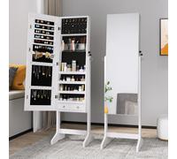 Jewelry Cabinet Standing Mirror with Large Storage