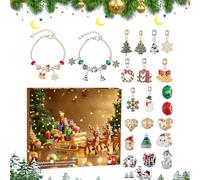 Jewelry Calendar Advent, 24 Day Countdown Bracelet Kit, Jewelry Calendar Advent for Kids, Fun Creative Design, Easy to Open, Holiday Activity Tool, Accessory for Christmas, and Special Celebrations