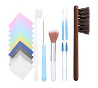 Jewelry Cleaner Brush - Multi-Purpose Tools, Gold Ring Cleaners, Polishing Cloth | Portable Jewelry Wash Brushes for Gold Sterling Silver Rings, Earrings, Necklaces, Glasses Frames
