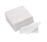 Jewelry Cleaning Cloth, Pack Of 50 Silver Polishing Microfiber Cleaning Cloths Multicolor 8x8cm(White)