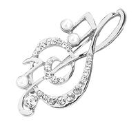 jewelry Clothing Musical Instrument Bags Music Note Lapel Funny For An Anniversary Pearl Pin Treble Clef Brooch Uk Alloy Silver jewelry