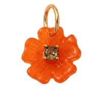 Jewelry Component with Flower Design, Small Pendant Loop Faceted Center for Necklace Projects Floral Charm Finding Pendant Supply Jewelry Focal Embellishment Beading Dangle